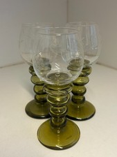 Vintage Olive Green Stemmed