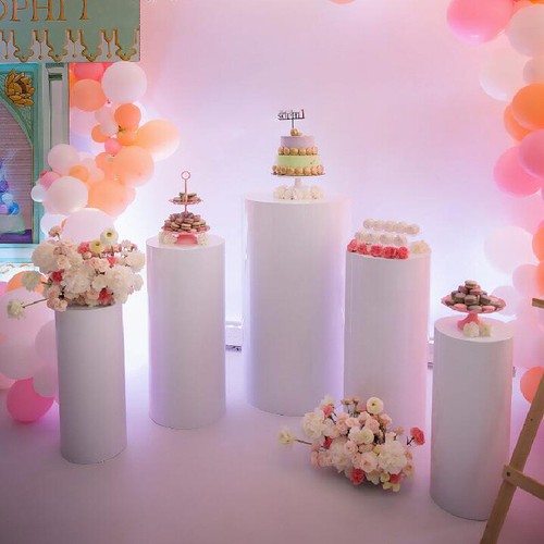 5pcs round plinth cylinder - round,