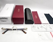 NEW! Cartier Glasses Canazei Tortoise/Gold CT0048O