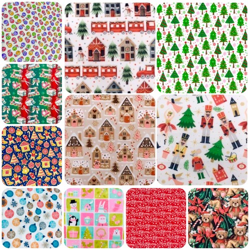 Christmas poly cotton - poly,