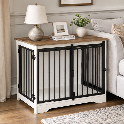 Dog crate furniture - crate, wooden