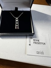 Rennie Mackintosh Carrick Necklace With Purple stone Pendant. Boxed. 925 Silver