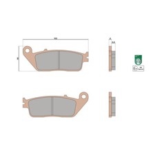 Malossi Brake Pads MHR Synt FJS Silver Wing T SW-T 400 2008-2016