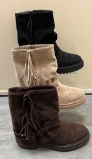 Ladies Faux Fur Chunky Sole