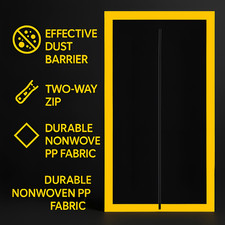 Black Zipper Dust Door 110 x