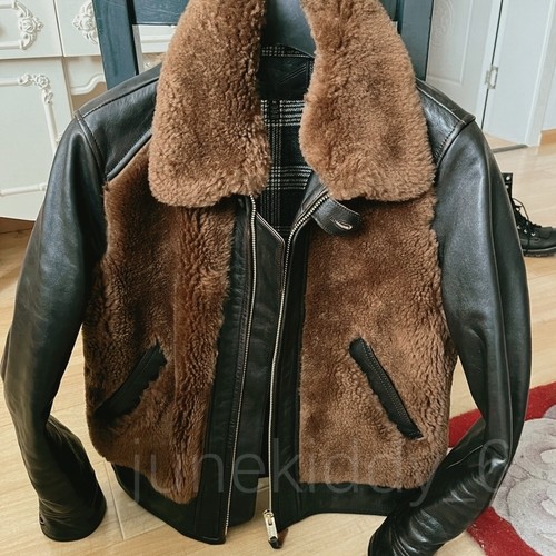 Mens grizzly shearling jacket - grizzly,