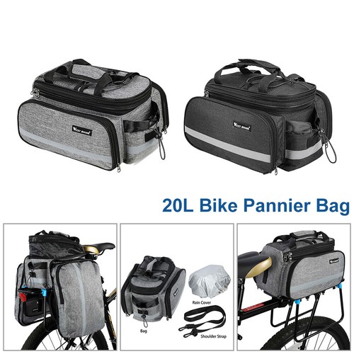 Waterproof bike rear rack bag - rear,