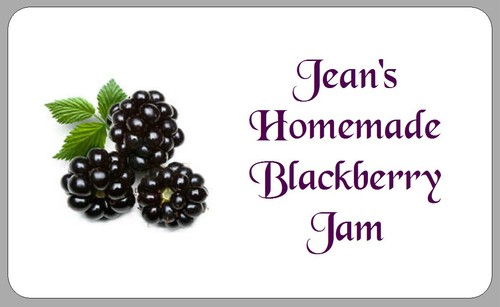 Blackberry jam stickers - blackberry,