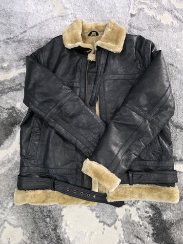 Mens fur shearling aviator - fur,