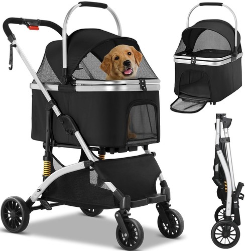 Foldable pet stroller dog - foldable,