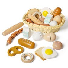 Wooden Play Food with Basket