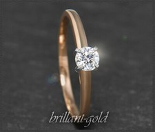 Flawless diamond ring in 585 gold with 0.30ct in River D; brilliant solitaire