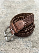 Polo Ralph Lauren modern brown braided leather jeans belt 135 54