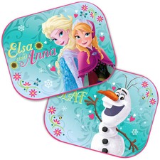 Pack of 2 Genuine Disney Frozen Car Window Sun Shade Visor Mesh Kids 01