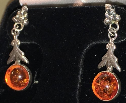 New honey amber pewter drop - pewter,