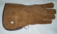 New Falconry Glove Single Layer Large Size Suede Leather 12" Long(Sinopia Brown)