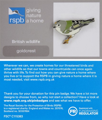 Rspb pin badge - badge, british