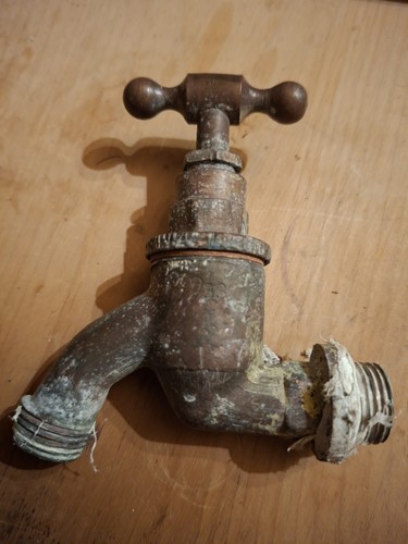 Old outdoor tap brass - outdoor,