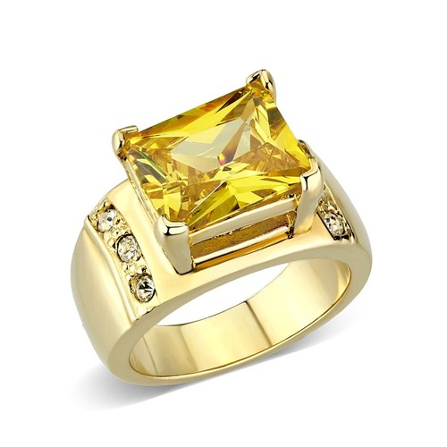 Citrine yellow ring gold - citrine,