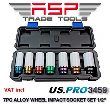 7Pc 1/2" Drive Alloy Wheel