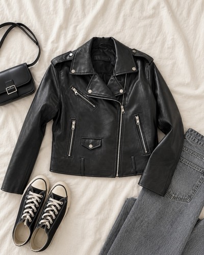 Zara faux leather - jacket, size