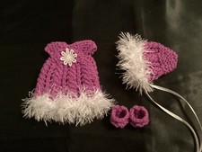 Hand knitted dolls clothes to fit 6 inch rosebud berenguer ooak doll
