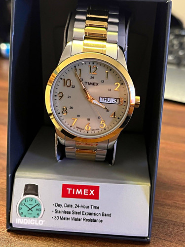 Timex indiglo men two tone - timex, men’s