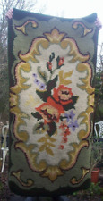 Latch hook wool rug vintage