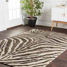 New Look Zebra Skin Hand Tufted Black And White Carpet Anti Skid Rug Animal