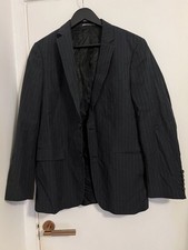 Mexx Grey Striped Blazer Mens