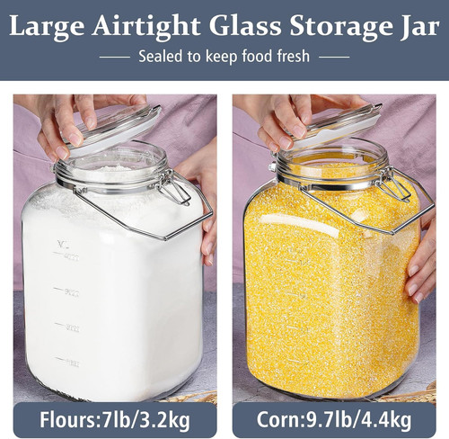 Gallon glass jar airtight - glass,