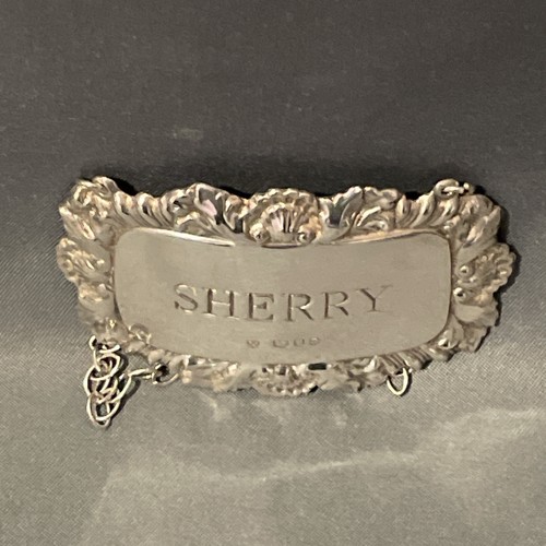 Silver decanter label - decanter,