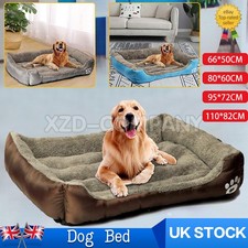 Extra Large Dog Bed Cat Pet Washable Cushion Puppy Mattress Soft Warm Calming UK
