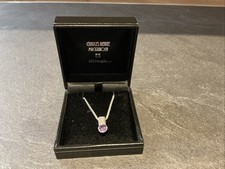 Kit Heath  Charles Rennie Mackintosh Silver Pendant Necklace With Purple Stone