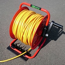 Water Fed Pole Metal Hose Reel With 100 m of 6 mm Hose & Bracket Window Cleaning