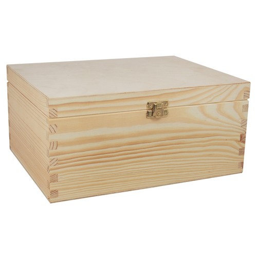 Large wooden chest - wooden,