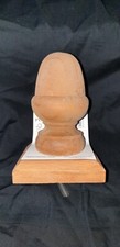 Wooden Fence Post Cap Finials  Treated Brown Acorn 