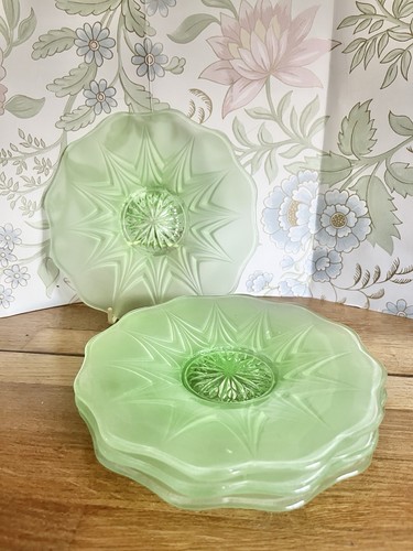 Vintage green frosted - green, glass