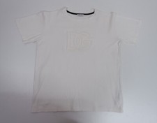 Dolce Gabbana D&G Boys T-Shirt Age 9/10 White Short Sleeve Top VGC