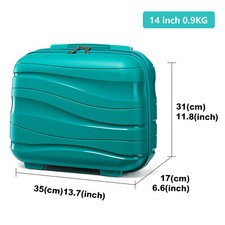 ✈14Inch Hard Shell Polypropyle Travel Vanity Case Portable Small Organiser Case✈