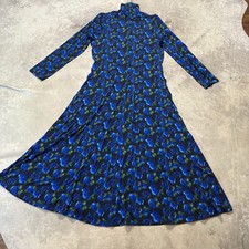 Kings Hil by Hunter Bell Dress Womens Size Large Bold Print High Neck Stretch