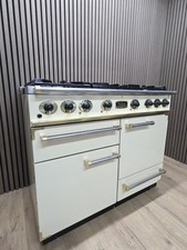 FALCON 110cm DUAL FUEL ⚡️🔥RANGE COOKER IN CREAM AND BRASS REFURBISHED 