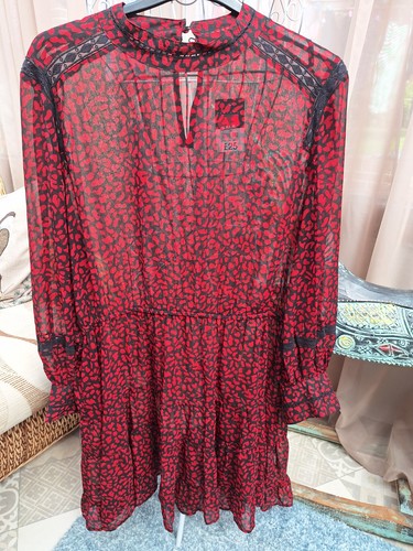 Ladies long dress - , peacocks