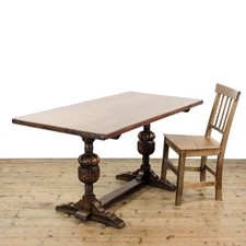 20th Century Oak Refectory Table (M-6260)