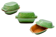 Slow Cooking Terracotta Roman Pot - Glazed in Assorted Colour 33x25x16cm 4L