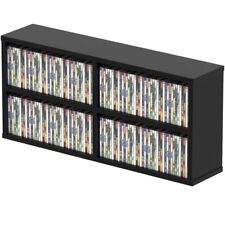 Glorious CD Box 180 CD Storage Unit - Black Wall Cabinet Shelf Compact Disc MDF