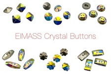 Crystal Glass Buttons For Shirts, Costumes, EIMASS® Exquisite Range Sew On 