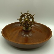 Mid Century Brass Ships Wheel