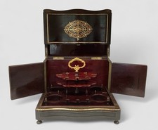 Empty Cave A Liqueur Box Tantalus Decanter Box French Napoleon III Needs TLC