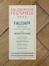1935 Salzburger Festspiele ARTURO TOSCANINI Falstaff